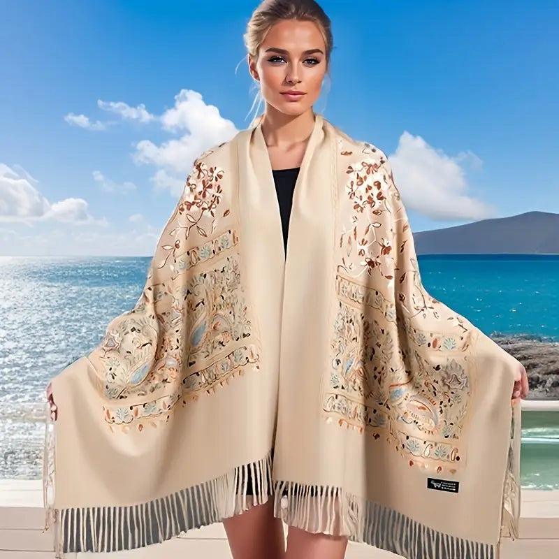 WOMEN'S WARM EMBROIDRED SHAWLS - PAISLEY DESIGN - JAG Universal Collection 