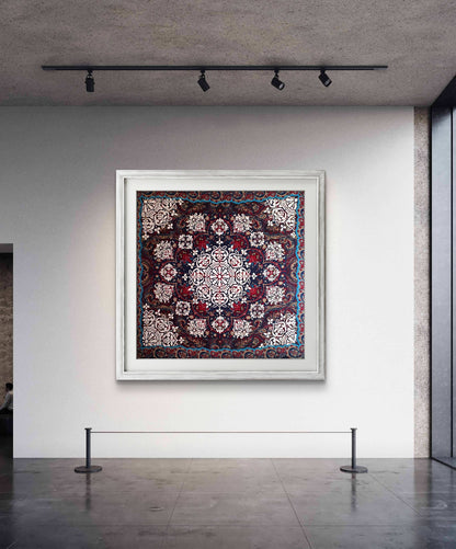 Whispers of the Silk Road – 36" x 36" Mixed Media Painting