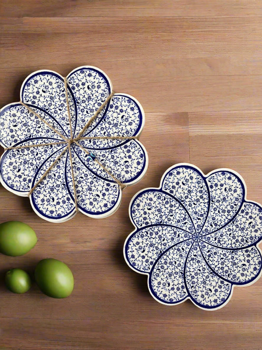 TURKISH COASTERS HANDCRAFTED -SET OF 2 - JAG Universal Collection 