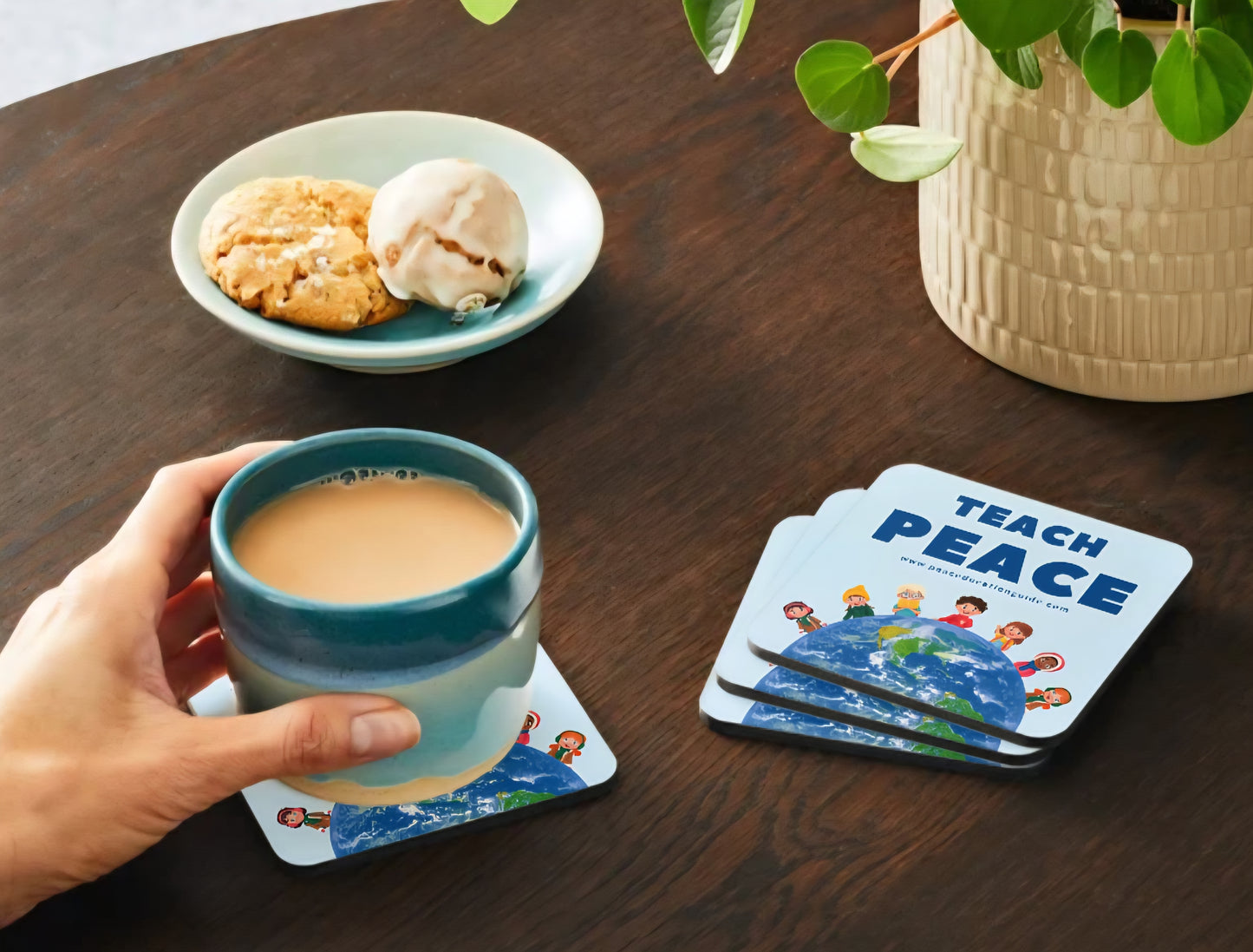 TEACH PEACE Coasters