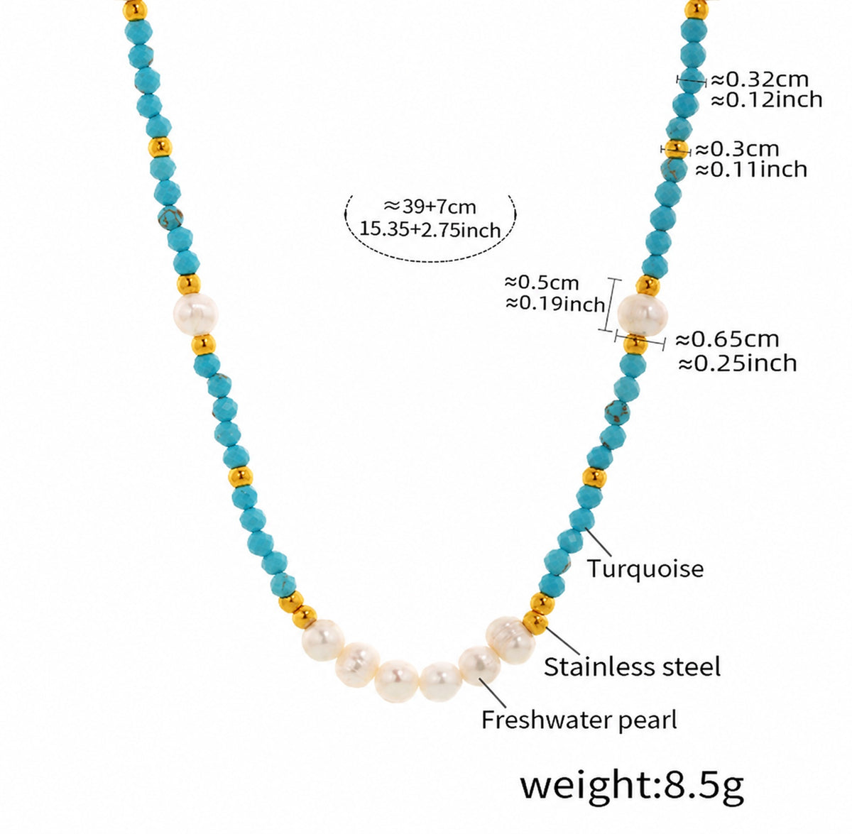 Coastal Turquoise & Freshwater Pearl Jewelry Collection | Necklace or Bracelet